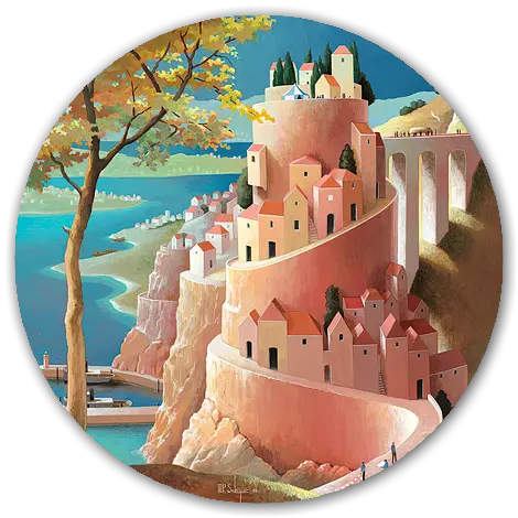 De vergeten stad - Michiel Schrijver - Art Circle op dibond