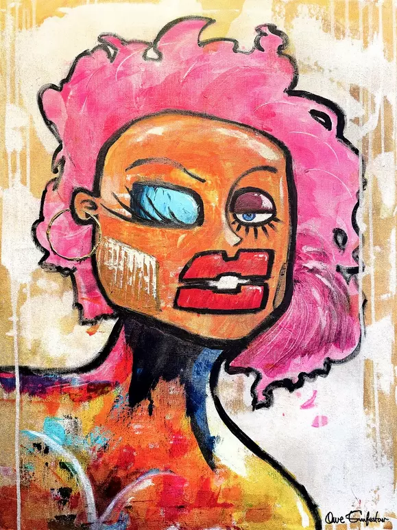Beauty - Owe Emfestav - giclee op canvas