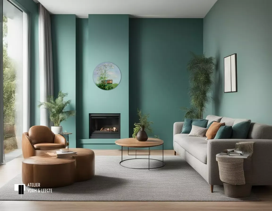 Blauwe Engel Zomer Art Circle van Rein Pol aan de wand